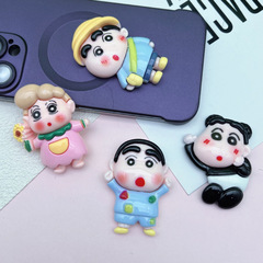 工場直供アニメしんちゃんdiy樹脂部品携帯ケーススタンド洞靴髪飾りペンダントコップシール