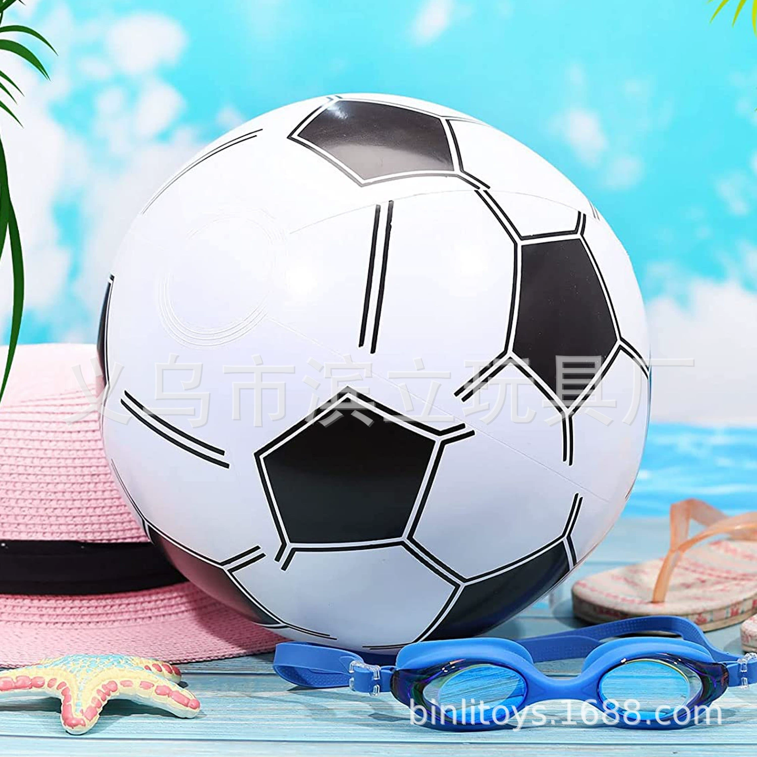 Надувной пляжный футбольный мяч PVC игра в воде, Amazon