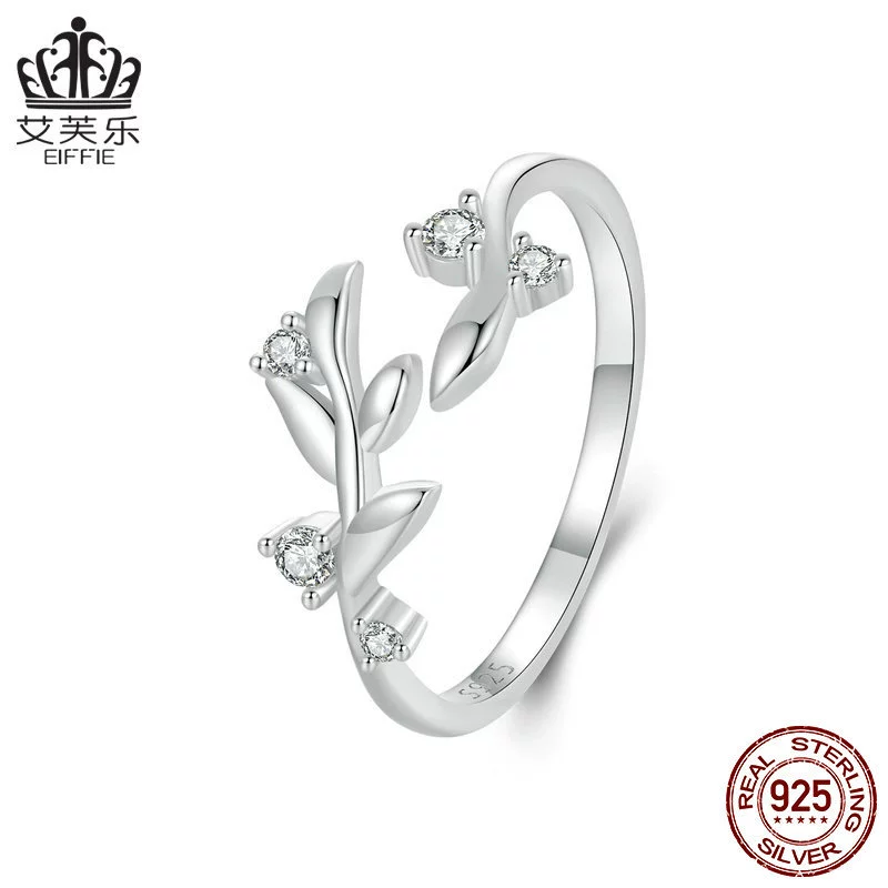 艾芙乐 Universal one size ring, platinum adjustable accessory, silver 925 sample