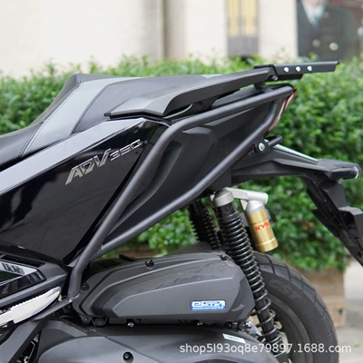 Motorcycle bumper and Rear Guard Bumper Exhaust - black-carbon-steel-rear-bumper