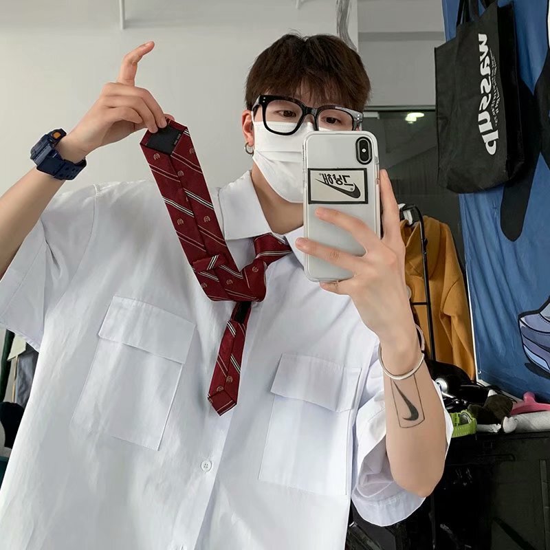 2024 New White Tooling Shirt Women's Summer Short-sleeved Retro Hong Kong-style Design Niche oversize Top 2024 New White Tooling Shirt Women's Summer Short-sleeved Retro Hong Kong-style Design Niche oversize Top