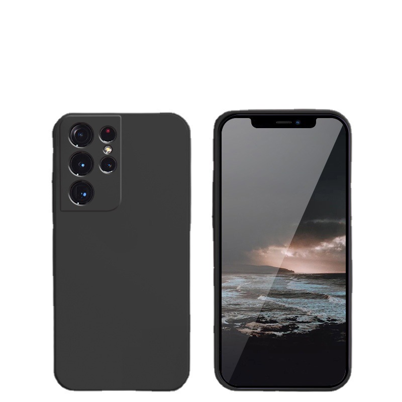 Adecuado para Samsung S25Ultra Cube Silicona líquida S24 Funda para teléfono móvil A36 Funda suave de borde recto de orificio fino S23FE