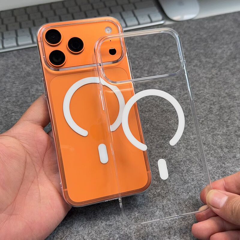 Suitable for Apple 17 Mobile Phone Case Magnetic Suction 16Promax Acrylic 15 Transparent 13 Non-Yellowing Iphone14 Wholesale