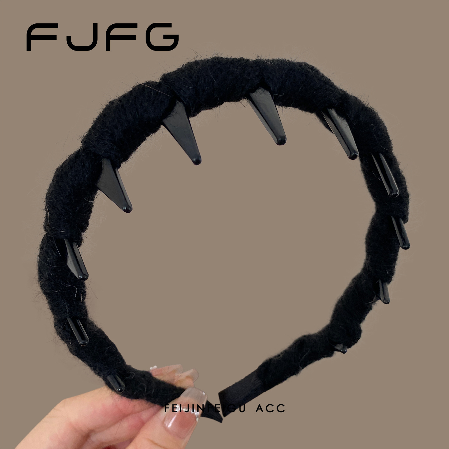 Textured Wool Wave Hairband Autumn Winter High-end Clip Ith Teeth Heightening Skull Top Headband Hair Accessory 2025_voghion.com