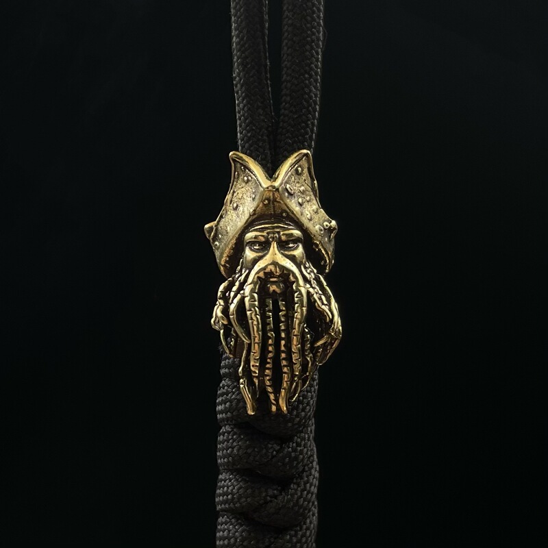 Cross-Border Brass Pirates of the Caribbean Rope Pendant Davy Jones Edc Knife Pendant Accessories Paracord Pendant Keychain