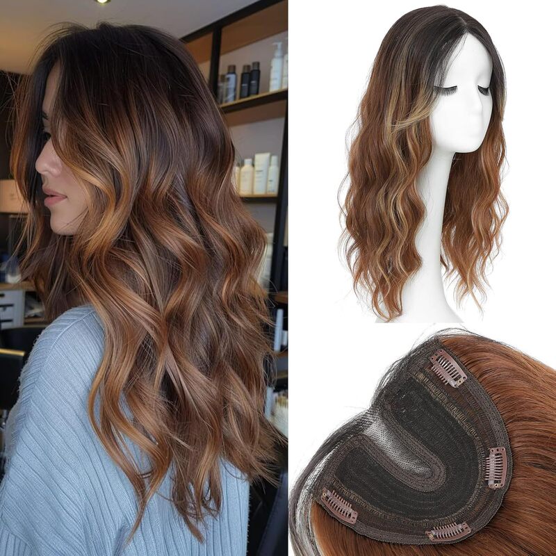 European and American Style Lace Front Hand-Woven Synthetic Hairpiece for Women, Medium-Length, Natural Middle Part Bangs, Hair Replacement Piece European and American Style Lace Front Hand-Woven Synthetic Hairpiece for Women, Medium-Length, Natural Middle Part Bangs, Hair Replacement Piece