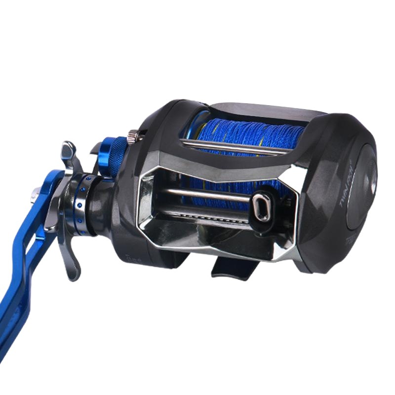 Transfronterizo TWIN FISH pesca en el mar de metal ancho gota de agua TF500R/L gran capacidad 10KG fuerza de frenado carrete de pesca