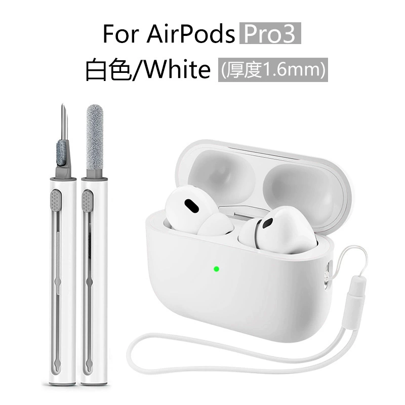 Чехол для наушников 2025 года совместим с AirPods Pro 3, силиконовый защитный чехол для наушников Apple AirPods Pro 3
