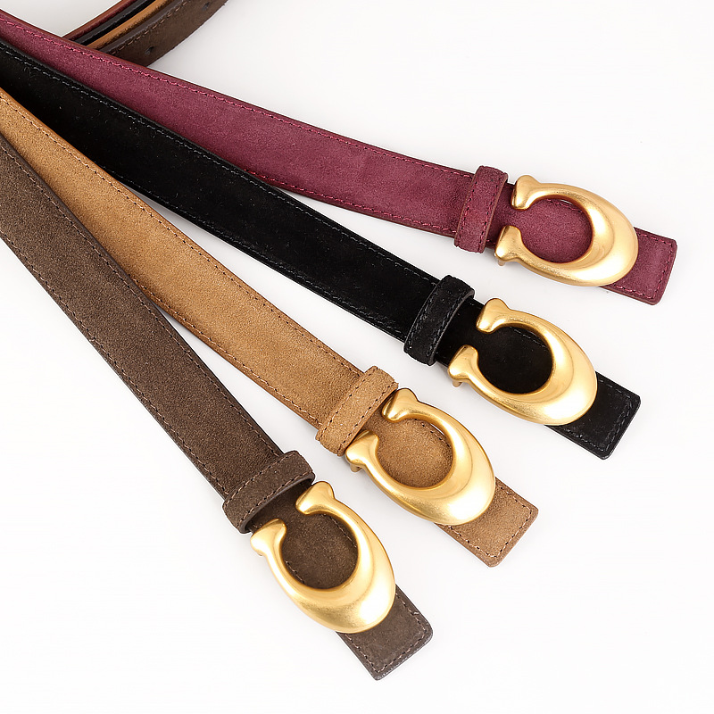 新款皮帶女真皮配牛仔褲西褲女式裝飾腰帶女款時尚百搭褲腰帶女士