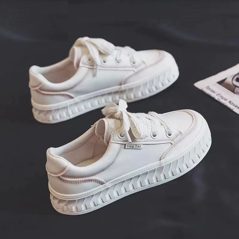 White shoes for leisure, universal sports sneakers platform, wholesale