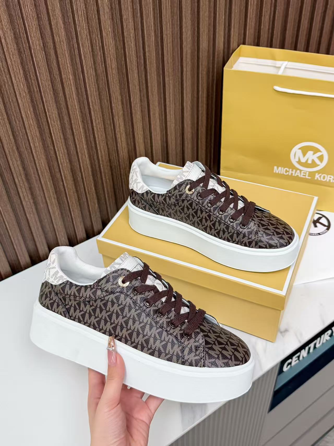 Michael Kors Poppy Platform Sneaker Brown