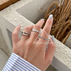 Tide, fresh ring, silver 925 sample, Japanese and Korean, on index finger, internet celebrity