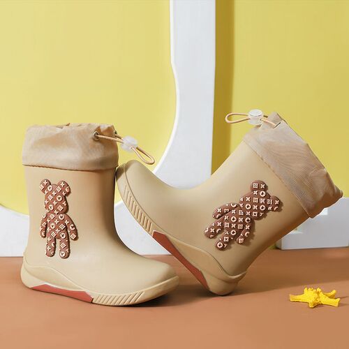Rain boots Japanese children's rain boots anti-skid water boots girls students baby boots cute girls anti-skid water shoes women's models
