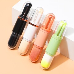 ポータブル多機能miniミニ四合一化粧ブラシセット散粉ブラシアイシャドーブラシ修理現物