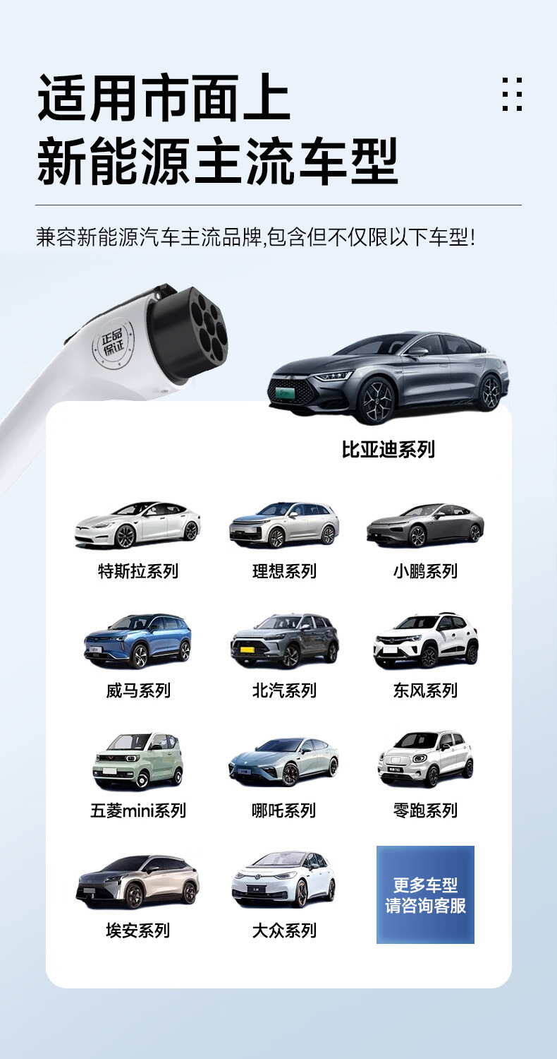 Suitable for New Energy Charging Gun Electric Vehicle Byd Car Charger Baic Portable Tesla Other 6A