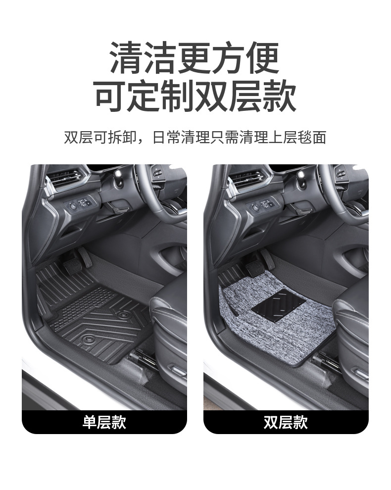 TPE door sill covers for China Heavy Duty Truck Weichai U7 floor mats, U70plus 5-seater and 7-seater special full-cover car floor mats