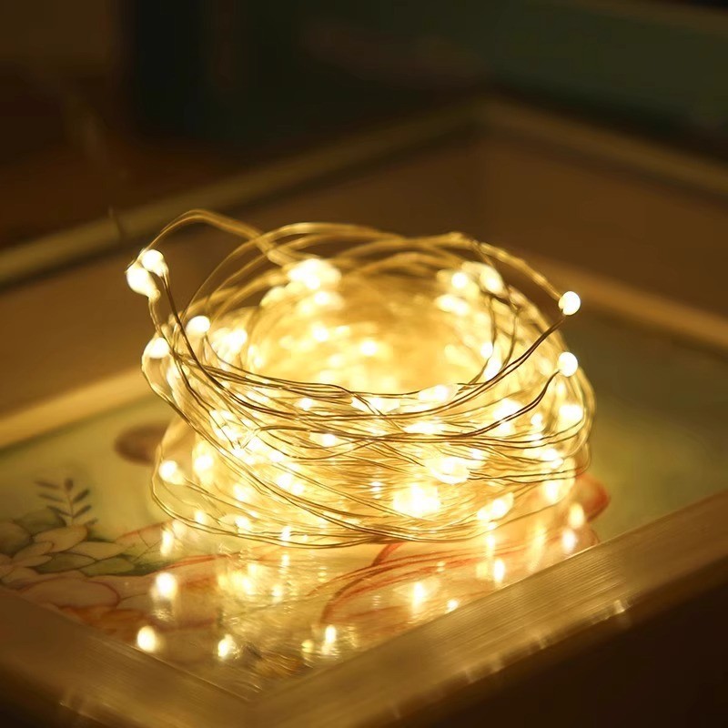 50cm 70cm 1m 2m luminoso parpadeo cálido blanco cadena de lámparas de lámparas correa de torta ramo decoración cadena de lámparas