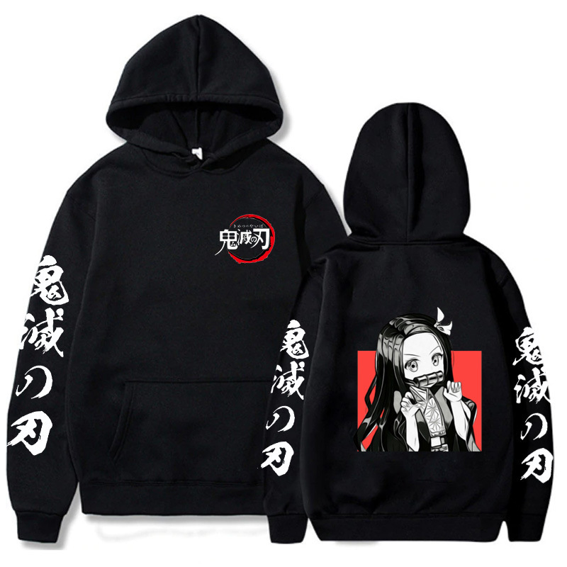 Ghost Extinction Blade Surrounding Animation Hoodie Secondary Mi Douzi Casual Autumn and Winter Long Sleeve Pullover Sweater Women