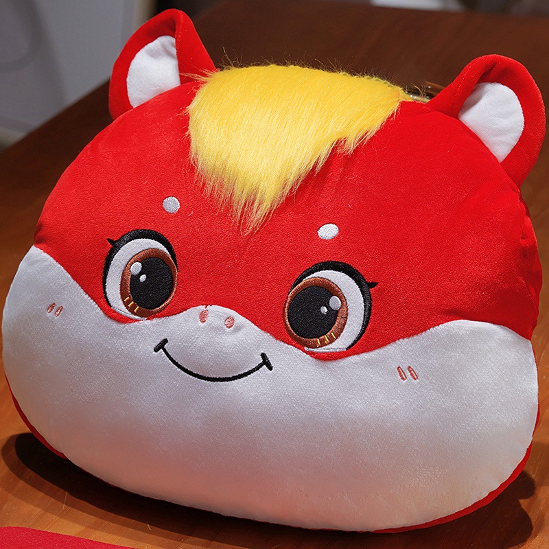 Año del Caballo auspicioso Caballo mano caliente almohada manta aire acondicionado manta mano caliente almuerzo almohada manta regalo de Año Nuevo