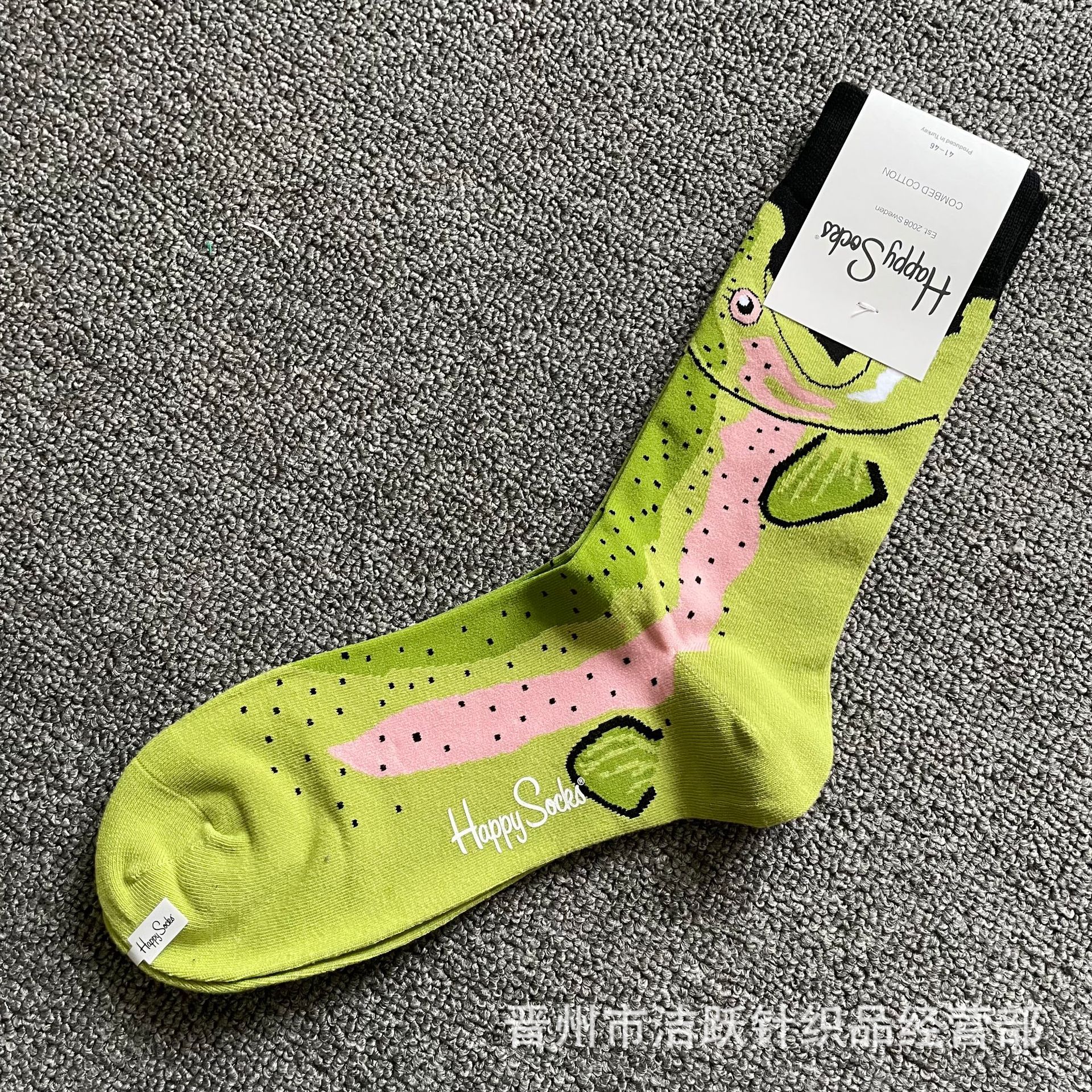 Happy socks新品高品质ハイレザー男性ソックススウェーデンコットンソックスファッションソックスカップルinsロング美脚ソックス