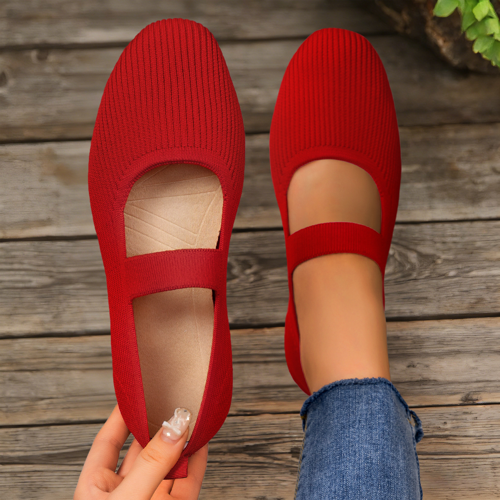 Zapatos de mujer transfronterizos TEMU primavera transpirables zapatos casuales de moda universal zapatos de moda con suela suave no cansado zapatos planos para mujeres