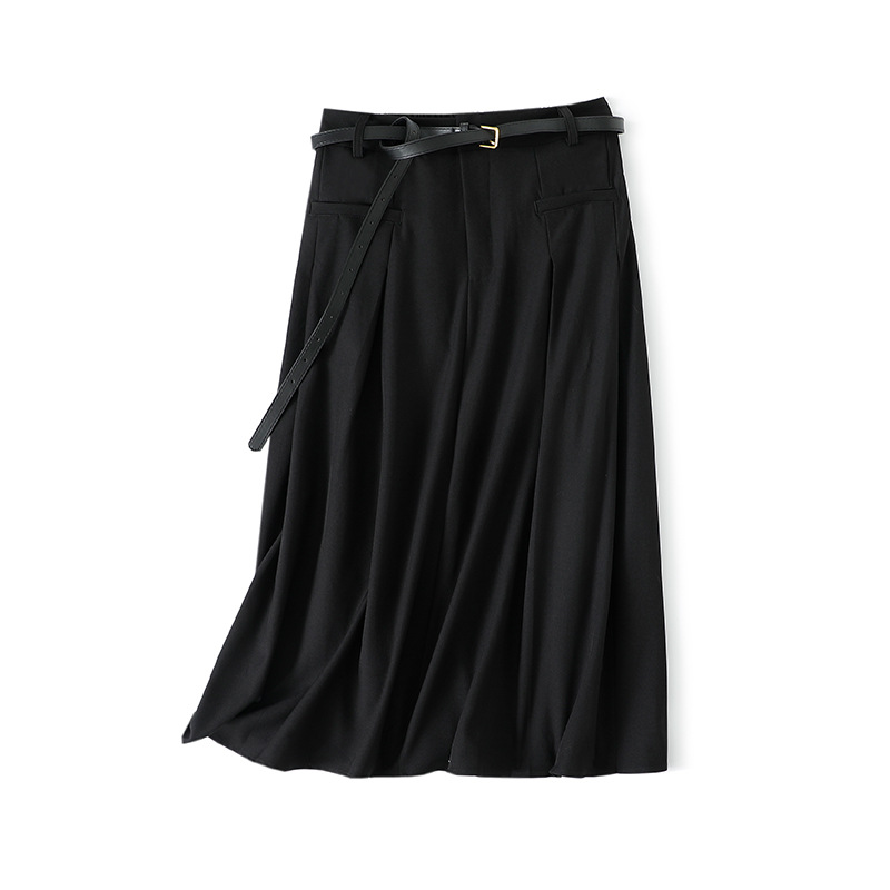 120-300 Plus Size Women's Pleated Skirt 2025 Autumn and Winter New Fat Girl High Waist Lace-Up Temperament A-Line Skirt 120-300 Plus Size Women's Pleated Skirt 2025 Autumn and Winter New Fat Girl High Waist Lace-Up Temperament A-Line Skirt