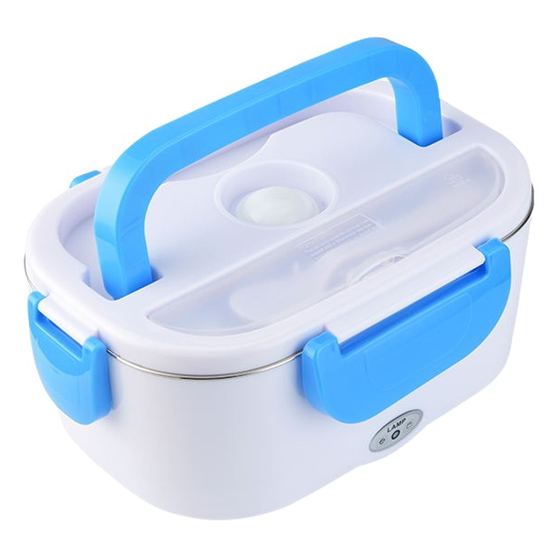Lonchera eléctrica con calefacción, de doble uso para automóvil y hogar, sin necesidad de agua, lonchera autocalentable, lonchera portátil con aislamiento, contenedor interior de acero inoxidable.