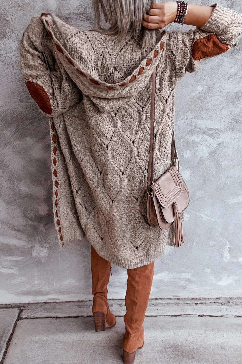 Cardigan, Sweater Tops Type Wholesale Women's Casual Streetwear Solid Color Long Sleeve Contrast Binding Sweaters & Cardigans