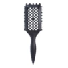 Wheat straw pointed tail bouncing hollow comb, black toothed black handle (OPP bag)