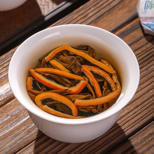 Fujian Aged Tangerine Peel White Tea Shou Mei with Tangerine Peel Mini White Tea Cake Wholesale and Retail Loose 1 Pound