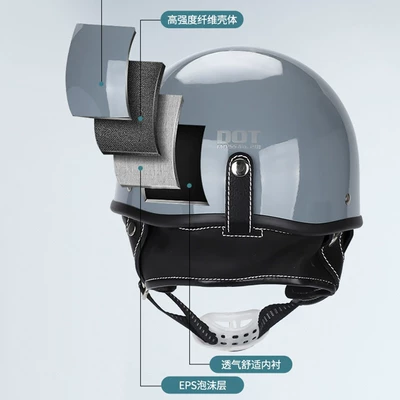 Japanese Retro Motorcycle Half Helmet | Motosiklet kaskı (dəbilqə)