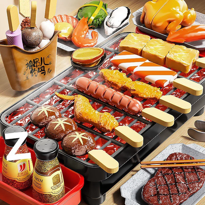 Мини-кухня для девочек, набор для готовки, шампуры для барбекю, игрушка для ролевых игр, детская игрушка, прямая доставка