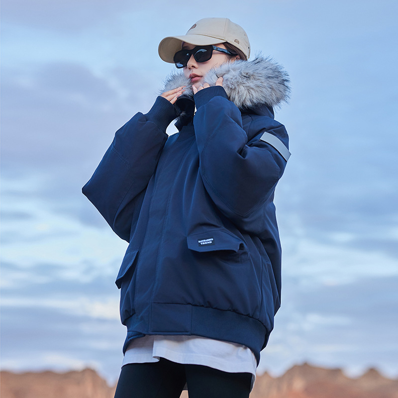 Chaqueta de algodón de pluma para mujeres invierno 2025 nuevo estilo de ropa de algodón de carga europea chaqueta de algodón gruesa chaqueta de moda suelta coreana image 2