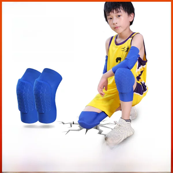 Children's Sports Honeycomb Anti-Fall Elbow Pads and Knee Pads for Dance, Basketball, Cycling, and Roller Skating Protective Gear for Children Aged 6-12