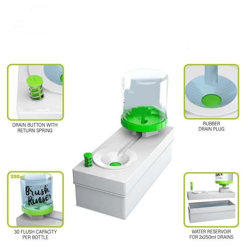 Cepillo Rinser escritura Cepillo limpiador circulación de agua Cepillo limpiador pluma limpiador suministros de arte