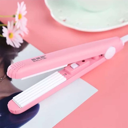 Women's dry and wet two-in-one styling, straight and curly two-in-one mini straight curling iron, hair plate, waved hair, bangs, inwards, electric straight plate