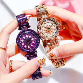 跨境热卖手表女抖音爆款时来运转手表女士时尚防水学生石英表女