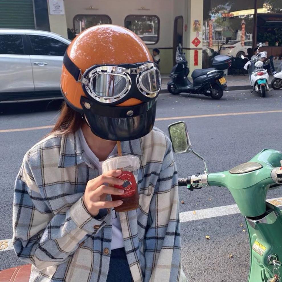 Electric Motorcycle Retro Harley Helmet 3C Half Helmet Summer Sunscreen UV Protection
