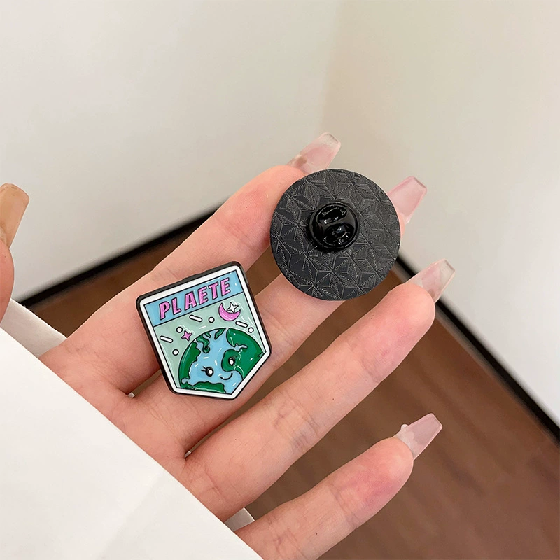 Protective badge, cartoon backpack, pin, green cute accessory
