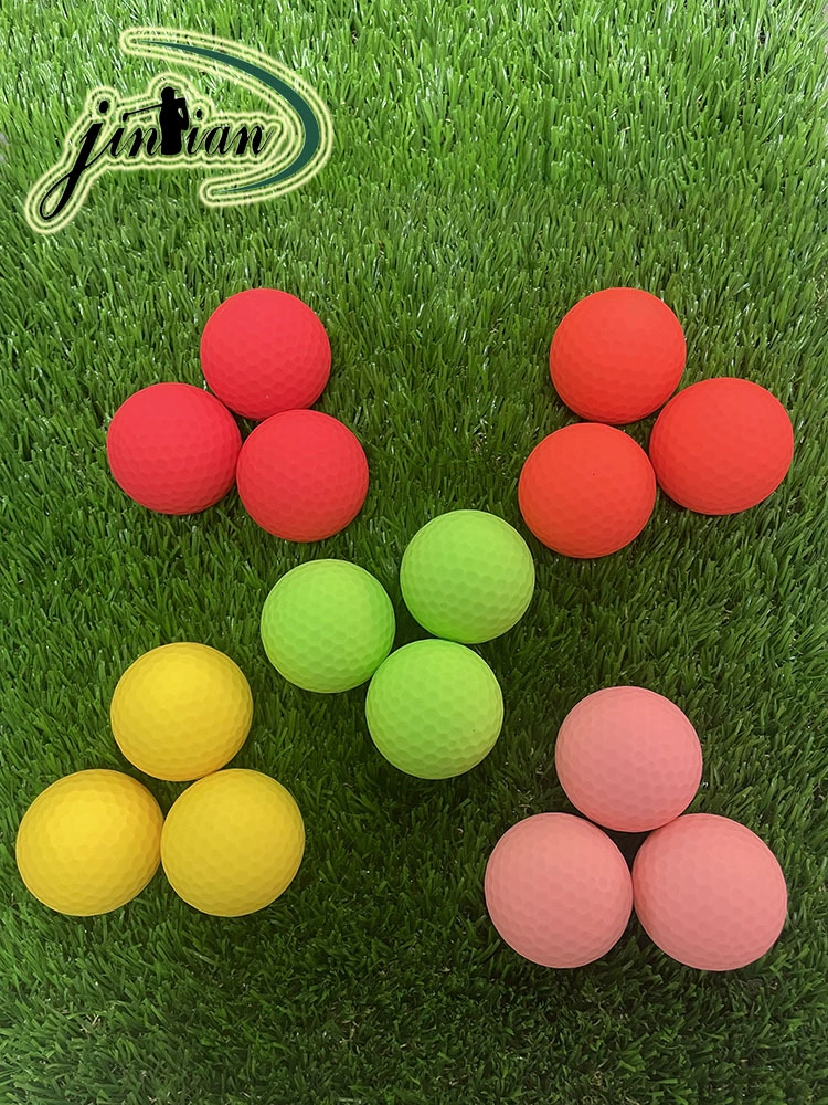 Golf colored balls, matte PU double-layer competition balls, long-distance competition balls, multiple colors available, factory direct sales