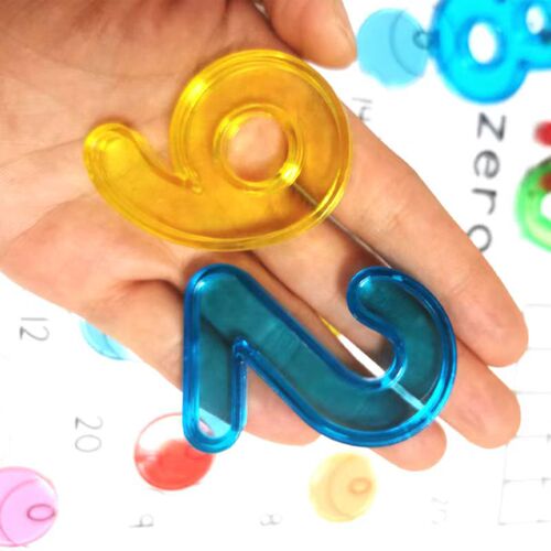 Colorful transparent large digital teaching aids for early education, intellectual development, science education, counting, character recognition, baby enlightenment teaching aids, plastic numbers