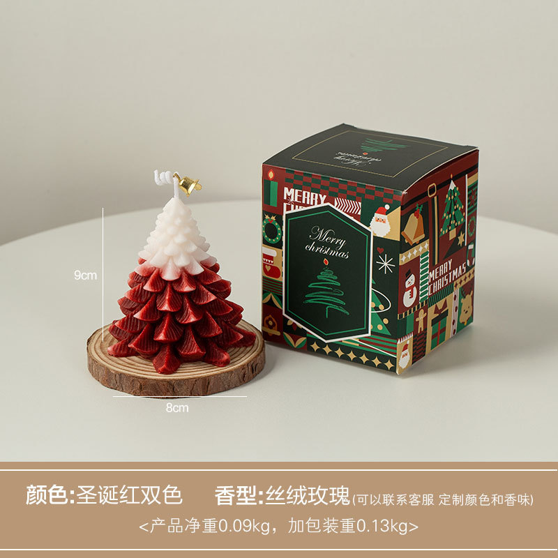 クリスマスツリーアロマキャンドルオーナメントフレグランスお土産クリエイティブギフトボックスクリスマスギフト誕生日家の装飾|undefined