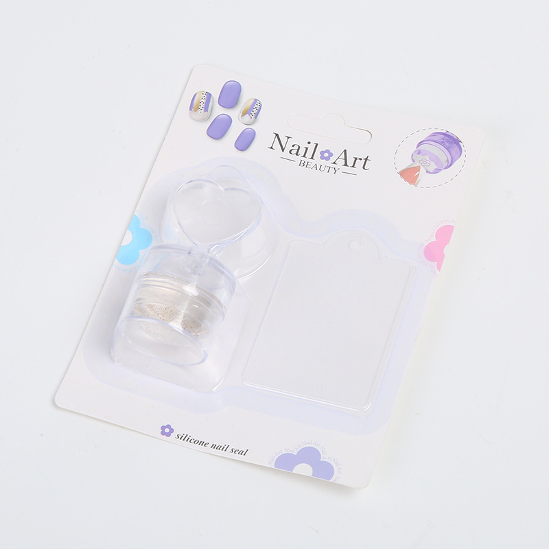 ネイルアートシリコーンスタンプ電気メッキ二層透明スタンプパット接着剤 DIY 印刷ツールスタンプ卸売|undefined