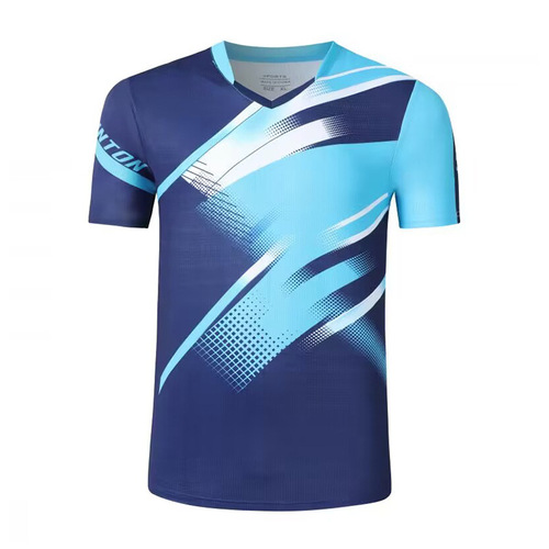 Fast-paced wholesale cross-border unit: Volleyball uniforms with printed numbers, short-sleeve competition wear, and badminton apparel sets—men's and women's couple-style tops