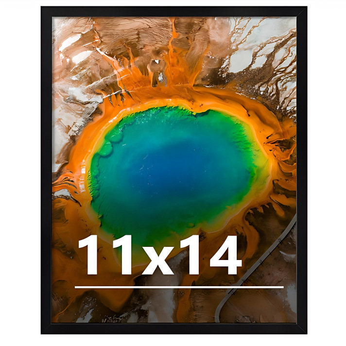 11X14 Wall Decoration Photo Frame Black 11X14 Photo Frame with Shatterproof Organic Glass Stable and Durable Poster Frame