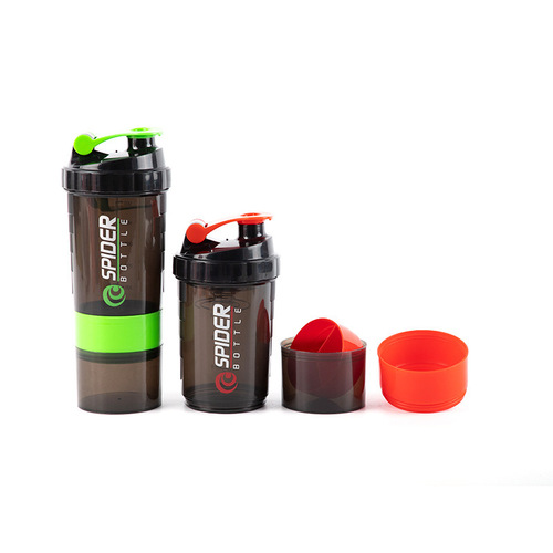 Factory-direct supply: 500ml Spiderweb Shaker Bottle, New Style Sports Water Bottle, Three-Layer Cup with Spring-Loaded Design, Fitness Water Kettle