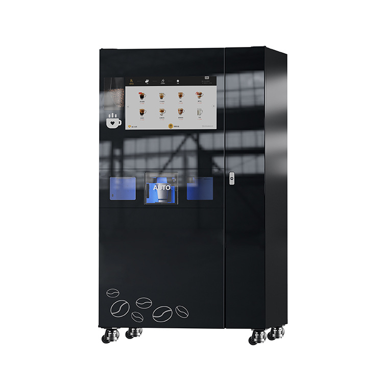 Máquina de café automática no tripulada soporta una variedad de pagos de hielo caliente de doble temperatura auto gland limpieza automática