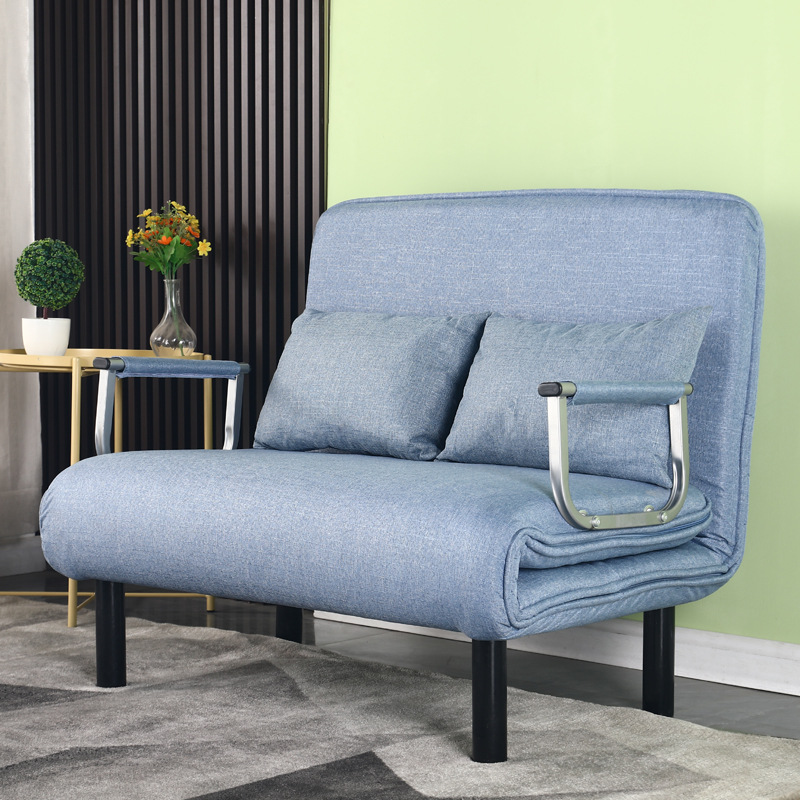 Wholesale Multifunctional Folding Sofa Bed for Living Room and Bedroom, Space-Saving Trendy Dual-Purpose Lazy Fabric Sofa