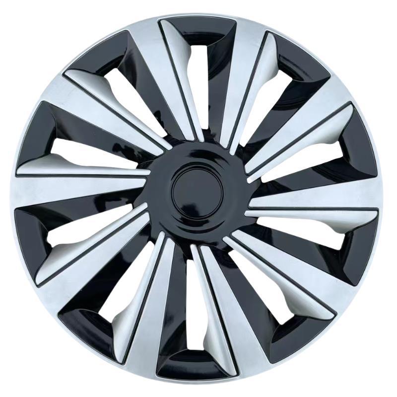 Hub cover, Universal Universal Modified - 13-inch-hh-style-silver-black-1pc