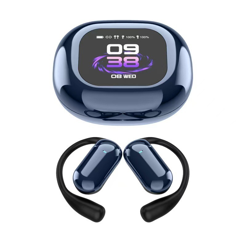 国境を越えた人気の非インイヤー LCD カラー スクリーン AI 翻訳ヘッドセット イヤーフック OWS Bluetooth ヘッドセット 長いバッテリー寿命 スマート スポーツ|undefined